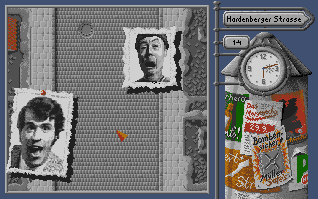 Berlin 1948 (DOS) screenshot: Then again, what was I thinking asking THIS guy anything?