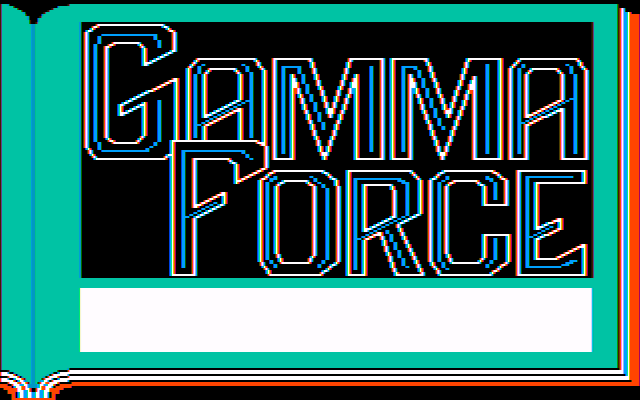 Gamma Force in Pit of a Thousand Screams (PC Booter) screenshot: Title Screen part 1 (CGA w/Composite Monitor)