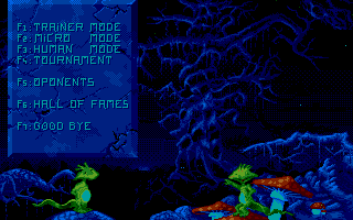 Brain Blasters (Atari ST) screenshot: Menu