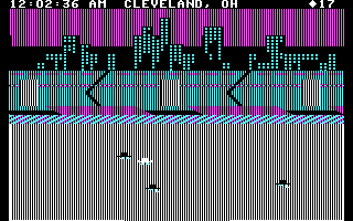 Agent USA (PC Booter) screenshot: These rocket trains can travel further distances faster (CGA w/RGB Monitor)