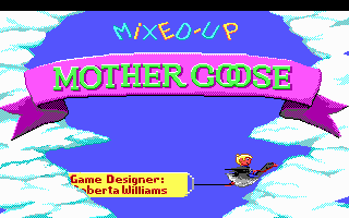 Mixed-Up Mother Goose (DOS) screenshot: Title screen (EGA/Tandy/MCGA)