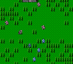Fire Emblem Gaiden (NES) screenshot: Nice terrain to battle
