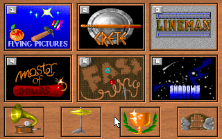 Russian 6 Pak (DOS) screenshot: Choose the game you want to play