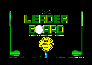 Leader Board (Amstrad CPC) screenshot: Title screen