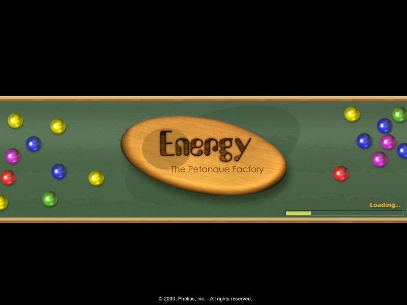 Energy: The Petanque Factory (Windows) screenshot: The game's load screen
