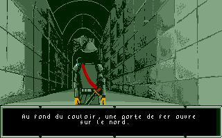 Le Labyrinthe d'Errare (Atari ST) screenshot: Wandering in the maze.