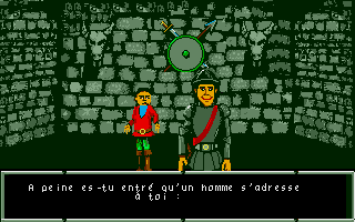 Le Labyrinthe d'Errare (Atari ST) screenshot: Just entered a room.