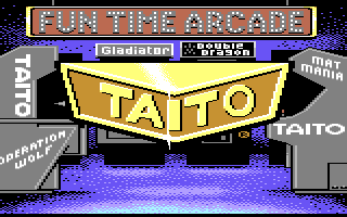 QIX (Commodore 128) screenshot: Taito presents