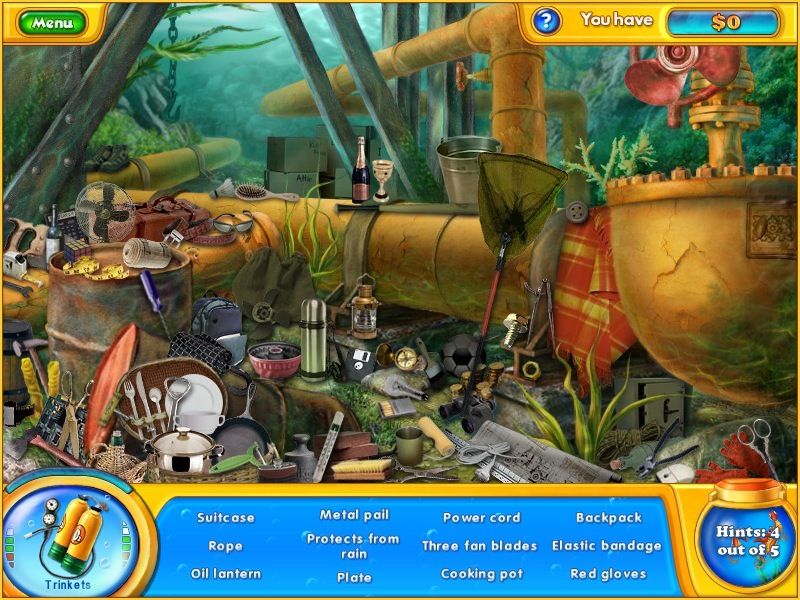 Fishdom H2O: Hidden Odyssey (Macintosh) screenshot: Pipeline - objects