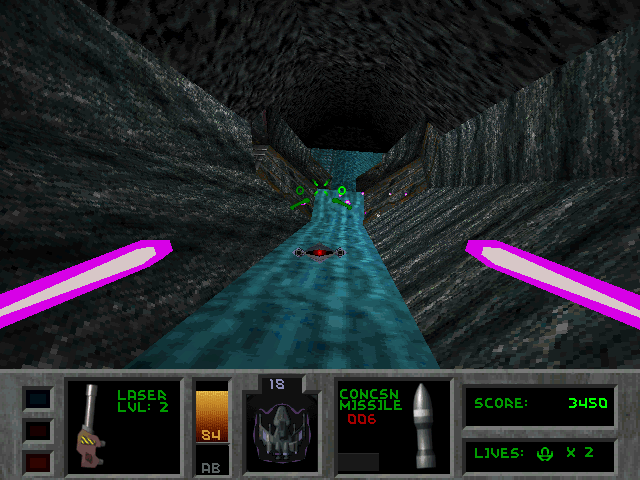 Descent II: Vertigo Series (DOS) screenshot: Ambush!