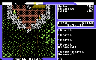 Ultima V: Warriors of Destiny (Commodore 128) screenshot: Here it begins