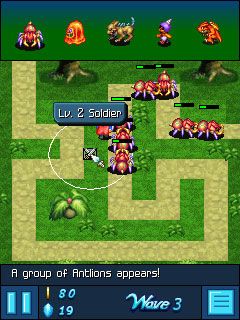 Crystal Defenders (J2ME) screenshot: Not a lucky wave