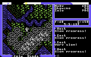 Ultima V: Warriors of Destiny (Commodore 128) screenshot: Wandering around