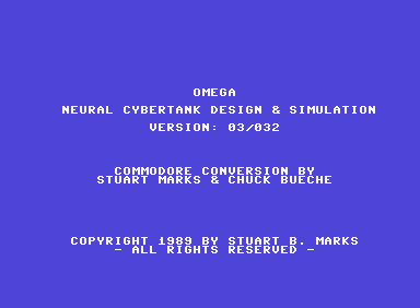 Omega (Commodore 64) screenshot: Loading screen