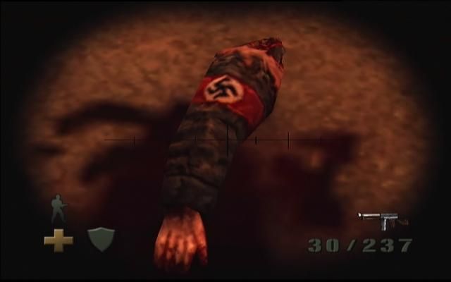 Return to Castle Wolfenstein: Tides of War (Xbox) screenshot: Don't worry! It's armless!