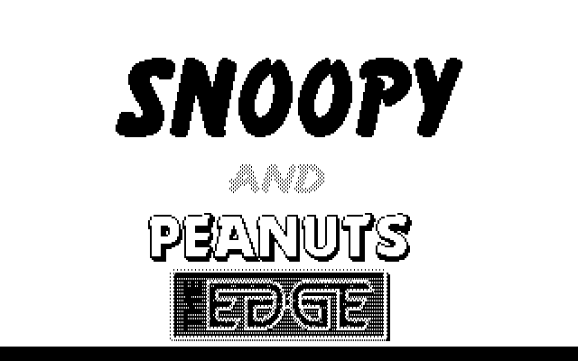 Snoopy: The Cool Computer Game (DOS) screenshot: Title screen (CGA)