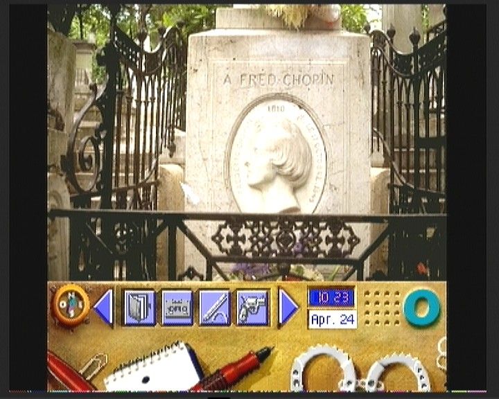 The Morlov Affair (CD-i) screenshot: At the cemetery