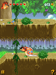 Crash Bandicoot: Mutant Island (J2ME) screenshot: Sprinting
