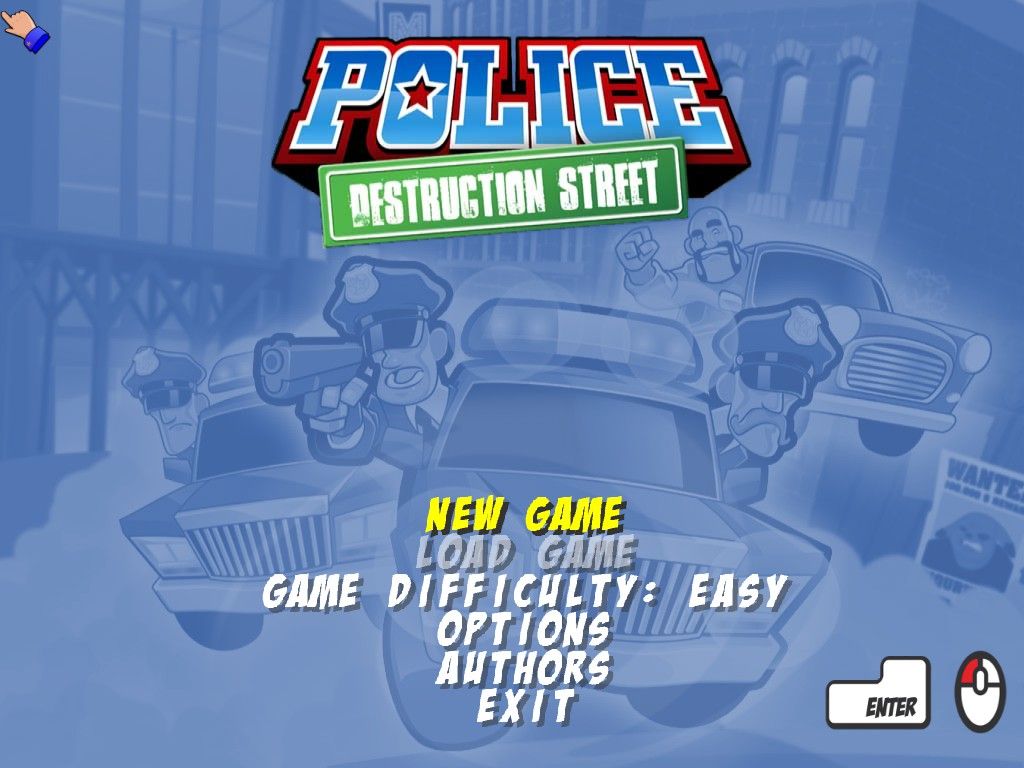 Police: Destruction Street (Windows) screenshot: Main menu