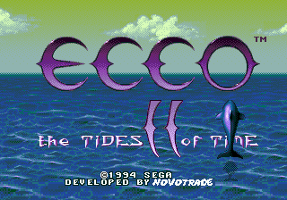 Ecco: The Tides of Time (Genesis) screenshot: Title screen