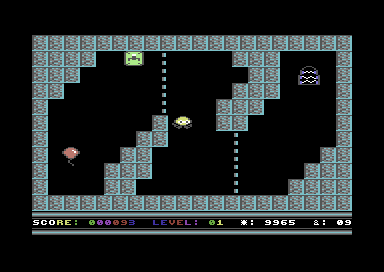 Balloonacy (Commodore 64) screenshot: Level 1