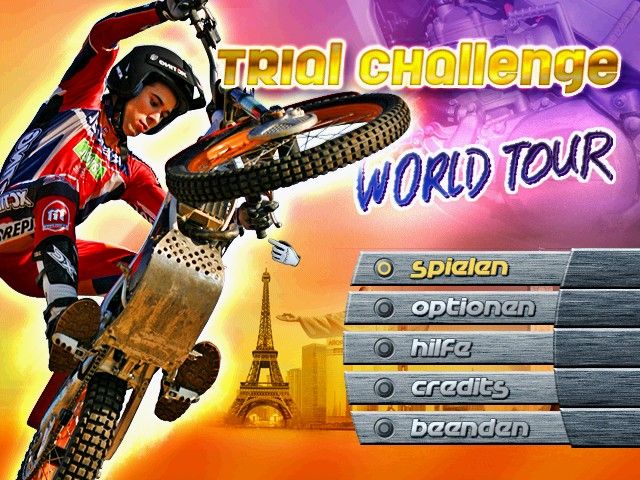 Trial Challenge World Tour (Windows) screenshot: Menu