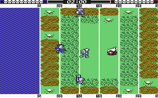 Grave Yardage (Commodore 64) screenshot: Beginning of a game