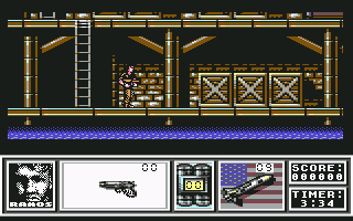 Navy Seals (Commodore 64) screenshot: First level