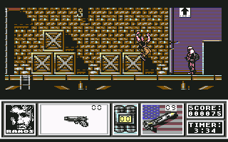 Navy Seals (Commodore 64) screenshot: Killed by a terrorist