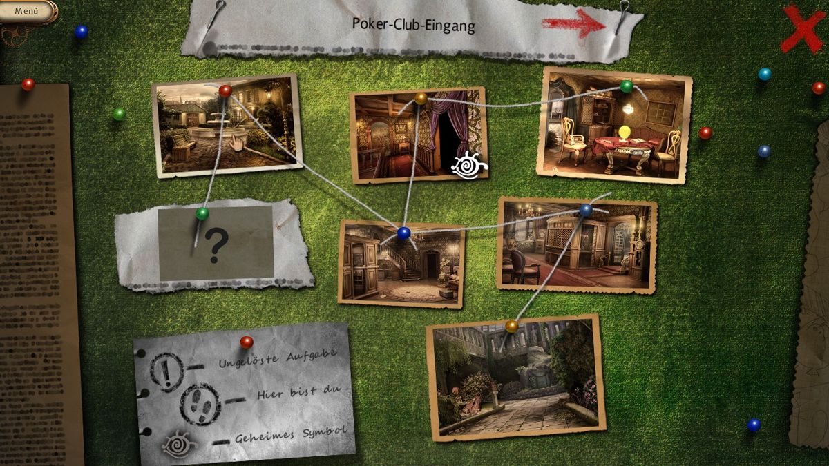 Alex Hunter: Lord of the Mind (Platinum Edition) (Windows) screenshot: The map is also available in the bonus chapter.