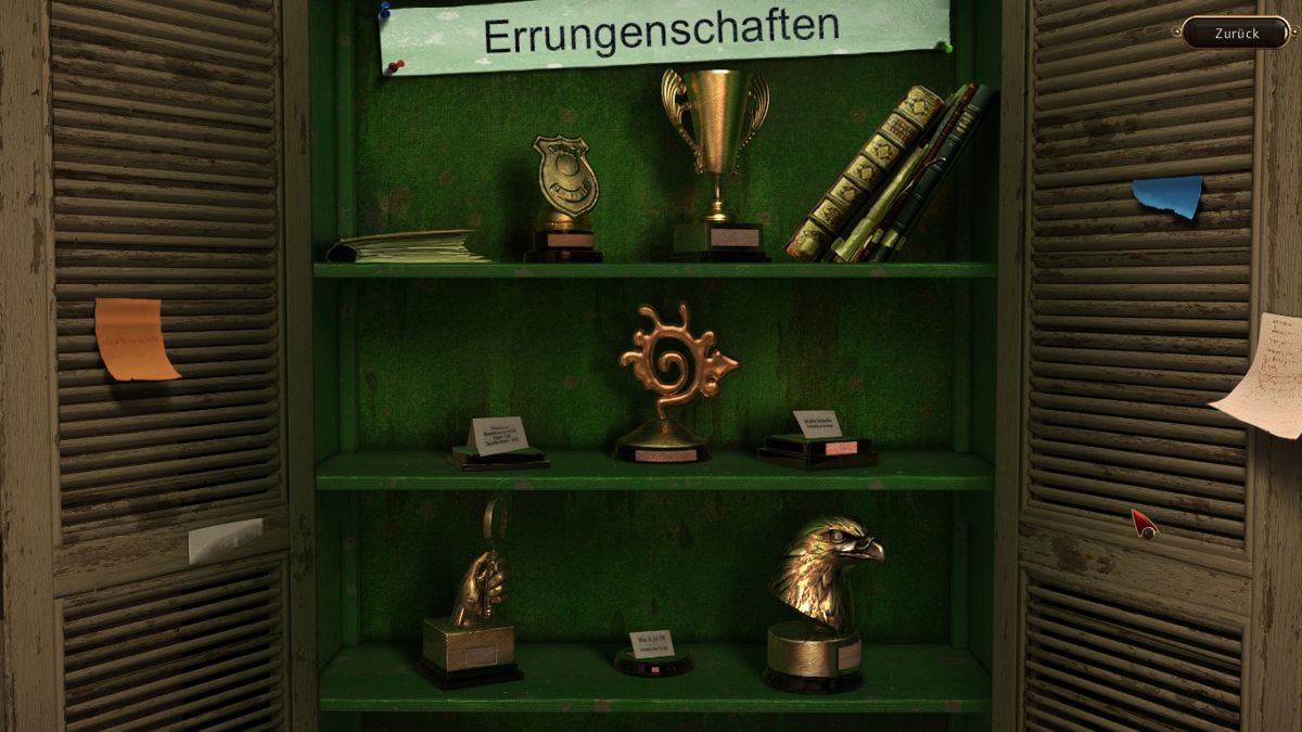 Alex Hunter: Lord of the Mind (Platinum Edition) (Windows) screenshot: The achievements.
