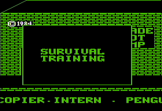 Arcade Boot Camp (Apple II) screenshot: Survival Training