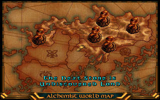 Alchemist (Windows) screenshot: Sainthood world map overview