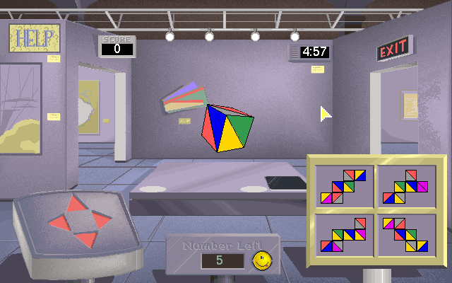 Mystery at the Museums (DOS) screenshot: Match the cube