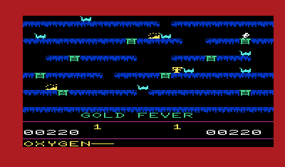 Gold Fever! (VIC-20) screenshot: Oxygen is running out!