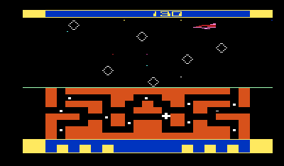Flash Gordon (VIC-20) screenshot: Destroy the hatching pods.