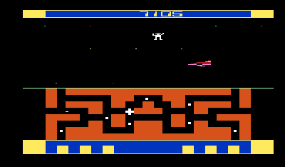 Flash Gordon (VIC-20) screenshot: Rescuing a spaceman.