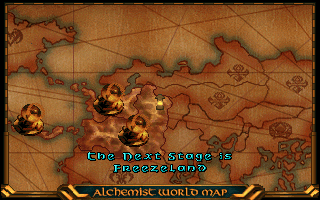 Alchemist (Windows) screenshot: ScientificMyth world map overview