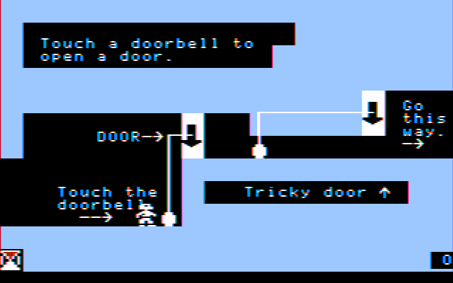 Think Quick! (DOS) screenshot: Learning at Knight School (CGA w/Composite Monitor)
