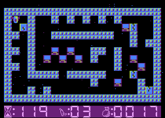 Captain Gather (Atari 8-bit) screenshot: Another challenge