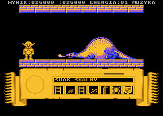 Miecze Valdgira (Atari 8-bit) screenshot: Looks serious.