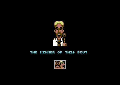 American Tag-Team Wrestling (Commodore 64) screenshot: The winners and still champions, Dirk Normal and Lord Henry!