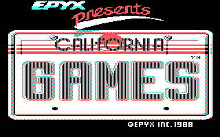 California Games (DOS) screenshot: Title screen (CGA 4 color mode)