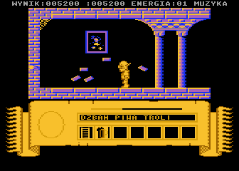 Miecze Valdgira (Atari 8-bit) screenshot: If you see flying killer rectangles, time to consult a psychiatrist