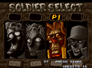 Metal Slug X (Neo Geo) screenshot: Character Selection