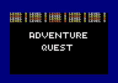 Adventure Quest (Amstrad CPC) screenshot: Title screen