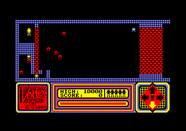 Android One: The Reactor Run (Amstrad CPC) screenshot: Starting in the first level.