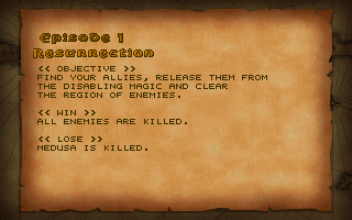 Alchemist (Windows) screenshot: MaskEvil Mission 1 objectives