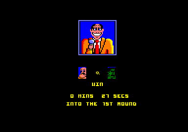 American Tag-Team Wrestling (Amstrad CPC) screenshot: The winners and still champions!