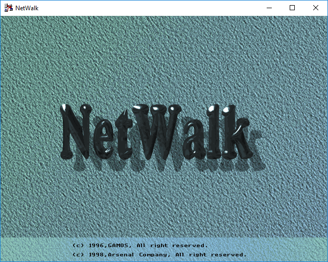 NetWalk (Windows) screenshot: Title Screen